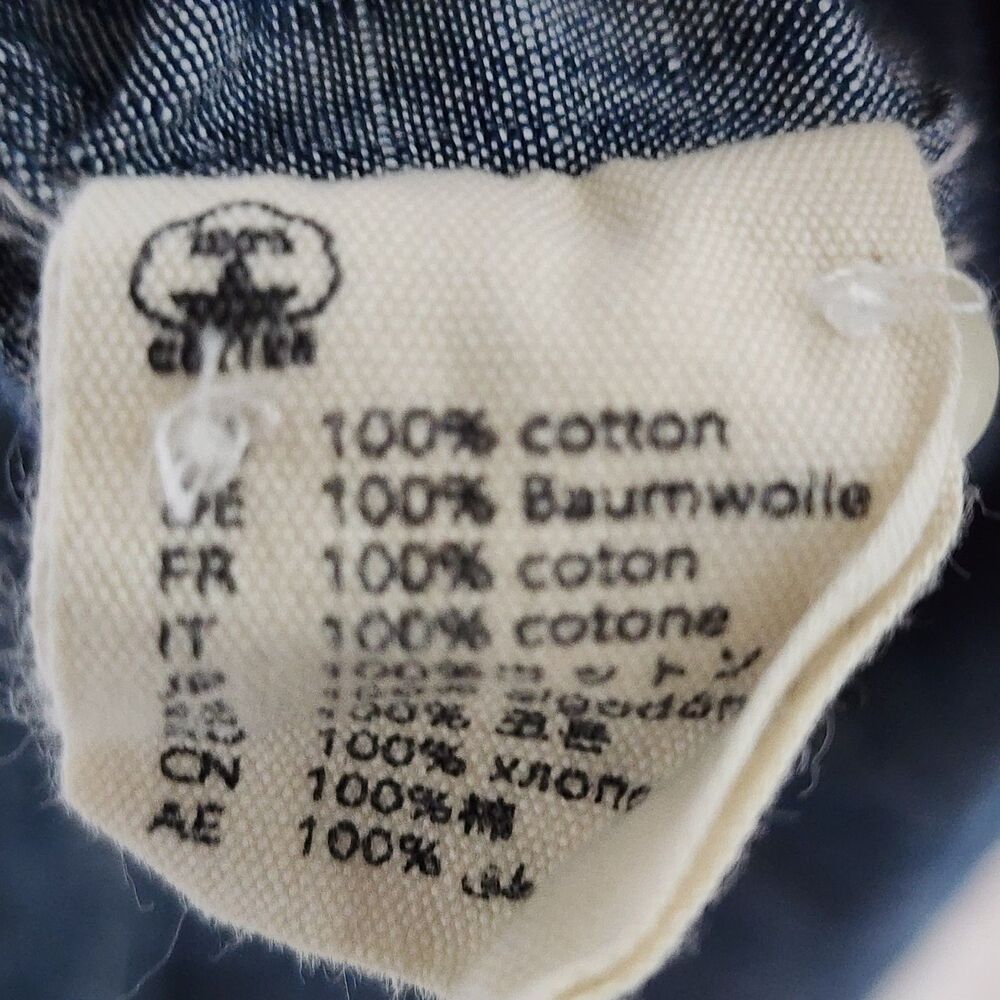 Dubinik XL Customized Version Denim Chambray Shirt Blue Long Sleeve Cotton Panda - Picture 16 of 16